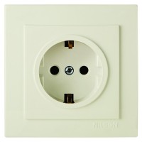 Розетка Nilson Touran кремова 1-на з заземленням ( 24121017 )