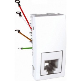 Розетка телефонна RJ-11, 4 конт. біла Schneider Electric