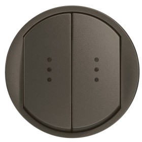 Двойная клавиша выключателя Legrand Celiane (067904) с подсветкой (графит)