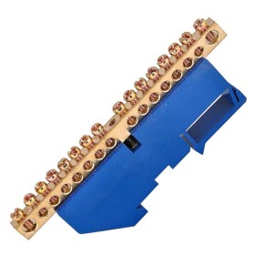 Ізольована шина TNSy «N» ШЛІ8х12-16 на DIN-рейку синя (TNSy5500196)