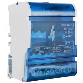 Нульова шина Аско-Укрем VC-407 в корпусі 4x7 отворів (A0150120020)