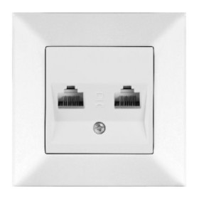 Розетка комп'ютерна Meridian, 2xRJ45 Cat.5e, білий