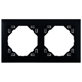 Двойная рамка Logus 90 90920 TPM (черная матовая)