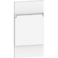 Лицьова панель з кришкою для розетки 2К+З німецького стандарту Bticino Living Now KW04P на 2 модулі (біла)