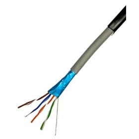 Мережевий кабель GEAR CAT.5E FTP CCA(25%) 4Px2x0.51 PVC+PE Outdoor (100 м.)