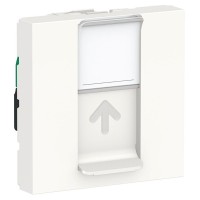Одинарна комп'ютерна розетка Schneider Electric NU341318 RJ45 cat.5e STP із полем для напису 2М (біла)