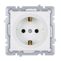Розетка Nilson Touran біла 1-на з заземленням без рамки ( 24110417 )