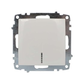 Выключатель ELBI ZENA белый 1кл с подсветкой без рамки ( 609-010200-201 )