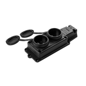 Колодка Violux каучук настінна 2-на без заземлення з кришкою IP44 ( 930700 )