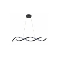 Подвесной светильник, люстра с пультом Reality 336801-30 Jersey Led 1x21W 4000K 1680Lm IP20 Черный