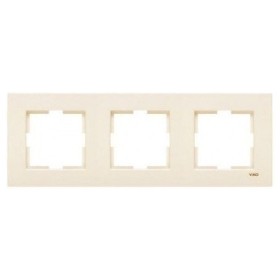 Рамка потрійна горизонтальна VIKO Karre кремова