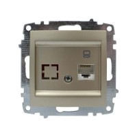 Розетка ELBI ZENA Silverline титан компьютерная 1-я без рамки ( 609-011400-247 )