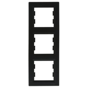 Рамка тройная вертикальная антрацит Asfora, EPH5810371