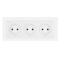 Розетка Nilson Unique белая 3-я без заземления ( 28111057 )