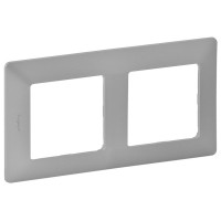 Рамка двухместная Legrand Valena Life алюминий