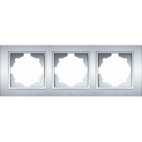 Рамка ELBI ZENA Silverline сірий металік 3-на (500-011000-227)