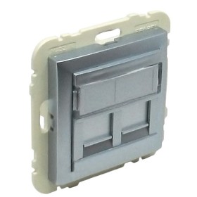 Двойная компьютерная розетка Logus 21975 TAL RJ45 (Cat.5e) (алюминий)