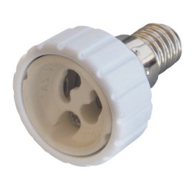 Пластиковый переходник E.Next e.lamp adapter.Е14/GU10.white Е14 на GU10 (s9100040)