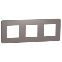 Трехпостовая рамка Schneider Electric NU280616 (шоколад/белый)