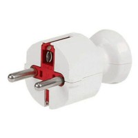 Пряма вилка SEZ WT-40 BI 16А біла