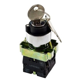 Переключатель TNSy XB2-BG33 1NO+1NO «I-0-II» с ключом (TNSy5500263)