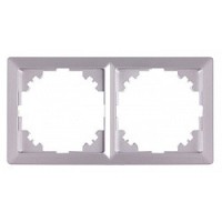 Рамка 2-містна E.Next e.lux.10044L.2.fr.aluminium алюміній (ins0040090)