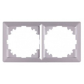 Рамка 2-местная E.Next e.lux.10044L.2.fr.aluminium алюминий (ins0040090)