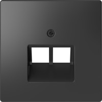 Центральная накладка Schneider Electric D-Life MTN4522-6034 2хRJ45 антрацит