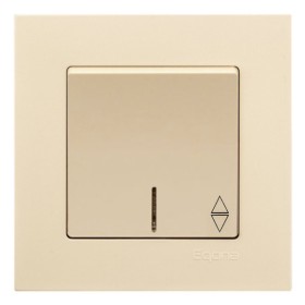 Переключатель проходной с подсветкой Gunsan Eqona крем