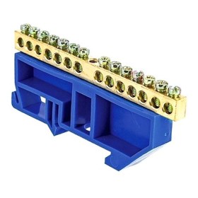 Ізольована шина TNSy «N» ШЛІ6х9-14 на DIN-рейку синя (TNSy5500185)