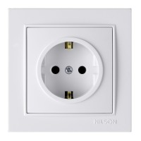Розетка Nilson Thor біла 1-на з заземленням ( 27111017 )
