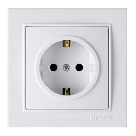 Розетка Nilson Thor біла 1-на з заземленням ( 27111017 )