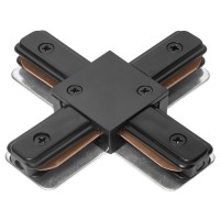 X-подібний конектор для однофазного шинопроводу Delux 2XC чорний (90015818)