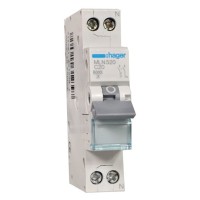 Автоматичний вимикач Hager MLN520 6кА C 20A 1P+N
