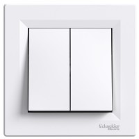 Выключатель 2-кл. белый Asforа, EPH0300121