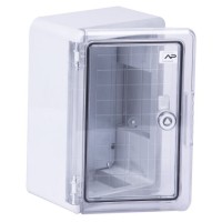 Удароміцна шафа ADAL PANO MD9021 200x300x130мм ABS з монтажною панеллю та прозорими дверцятами IP65