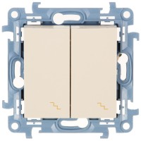 Вимикач прохідний двоклавішний Simon 10 кремовий