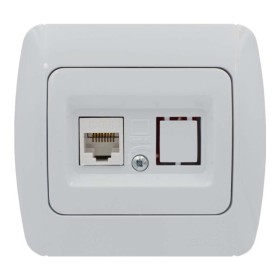Розетка ELBI ZIRVE Fixline белая компьютерная 1-я CAT6 ( 501-000201-247 )