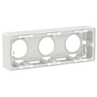 Трехпостовая коробка Schneider Electric NU800618 для открытой установки (белая)