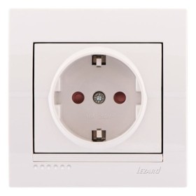 Розетка із захистом від дітей біла, Deriy, Lezard