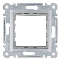 Рамка-адаптер Hager WL2512 Lumina для виробів 45х45 (срібляста)