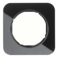 Одноместная рамка Berker R.1 10112116 (стекло/черная)