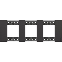 Рамка німецького стандарту на 3 поста (2+2+2 модулі) Bticino Living Now KA4802M3KG чорна
