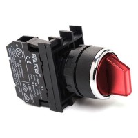 Переключатель EMAS B100SL21K 0-1 без фиксации (1НО) красный