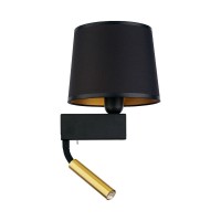 Бра, настінний світильник Nowodvorski 8213 Chillin E27+G9 2x10W+10W IP20 чорний