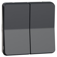 Двухклавишный кнопочный выключатель Schneider Electric MUR35326 IP55 (черный)