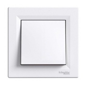 Вимикач 1-клавішний двополюсний білий Asfora, EPH0200121