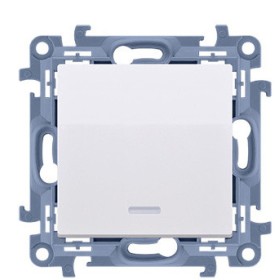 Одинарний вимикач з підсвічуванням Kontakt Simon Simon 10 CW1L.01/11 (білий)