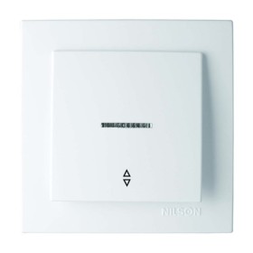 Вимикач Nilson Touran білий 1кл прохідний з підсвіткою (24111008)