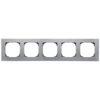 П'ятимісна рамка ABB Sky 8575 PL (срібло)